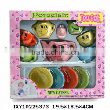 Colorful Smile Pottery /Ceramic/Porcelain Tea Sets Kids Kitchen Toys