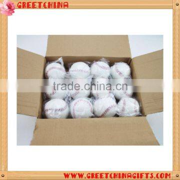 Sport official leather baseball plain white baseball with logo design printed                        
                                                Quality Choice