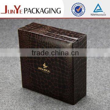 Artificial Leather Designed Elegant Brown Wholesale Wooden Led Jewelry Box Quality Choice photo-3