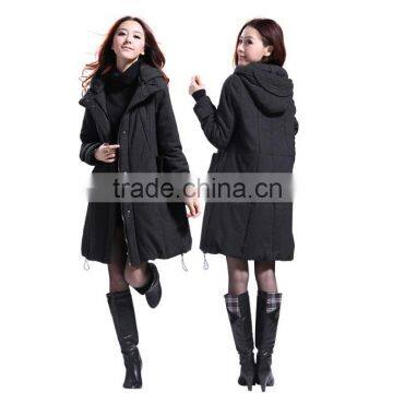 Women's Cotton Lined Twill Hooded Winter Jacket Keep your warm Parka OverCoat Wholesala OEM factory From Guangzhou