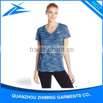 Comfort Short Sleeve Summer Cotton Woman T-Shirt V-Neck With Customized