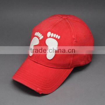 CUSTOM CHEAP WORN-OUT 3D EMBROIDERY BASEBALL CAP