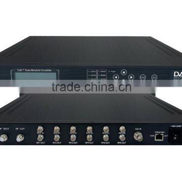 8 CH DVB-S2 DVB-T Scramble Mux Modulator