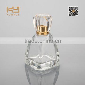 2016 50ml pyramid-shaped clear glass perfume bottle