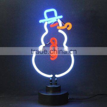 snowman christmas neon sculpture neon light