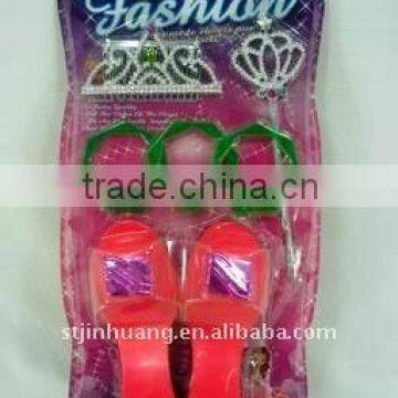 fasion beauty girl's shoe set toy