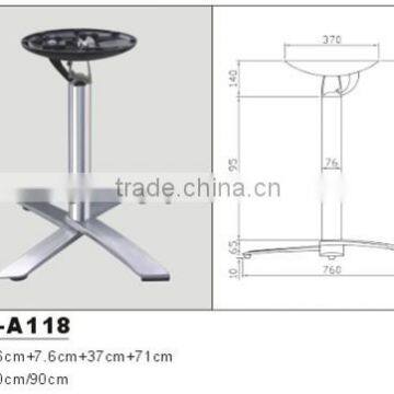 Guarantee quality dining coffee metal folding aluminum alloy table base table leg HS-A118