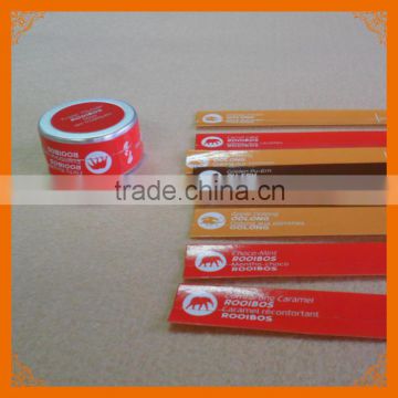 non removable adhesive paper sticker