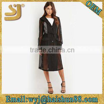 Summer long coat black for ladies