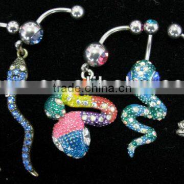 Snake shaped Belly Ring