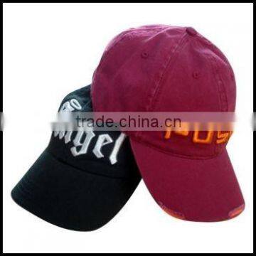 washed chino twill metallic embroidery sports cap