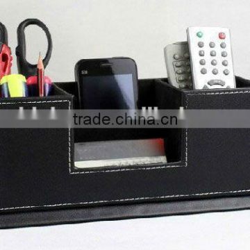 multifunctional wholesale pu leather home desk storage box