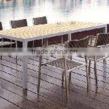 outdoor furniture-wpc plastic polywood dinig table set