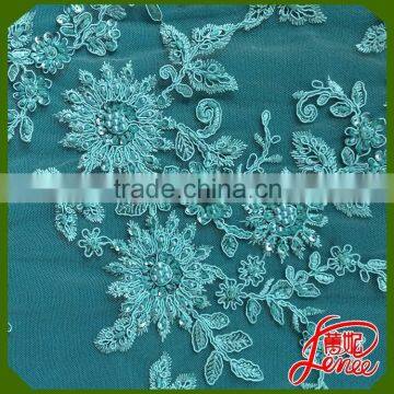 Fancy Sequin and beaded tulle fabric for wedding dress