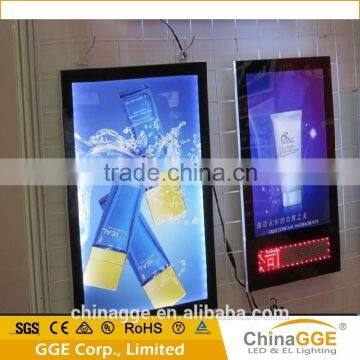 High Brightness Edgelit Lightbox Sign With Black Aluminum Profiles photo-2