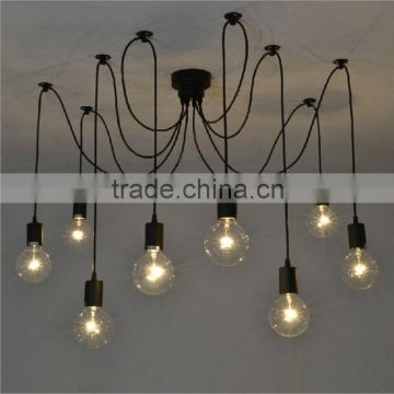 High Brightness 10 Arms Vintage Pendant Lamps Creative Edison Bulb Glass Pendant Light