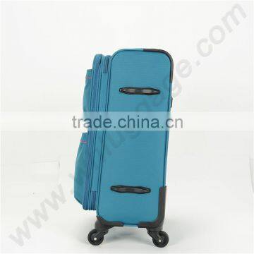 Blue Polyester Fabric Material Luggage Set With 4 Single Spinner Wheels photo-3