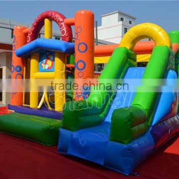 commercial air bouncer inflatable trampoline, balloon inflatable bouncer with slide                        
                                                Quality Choice