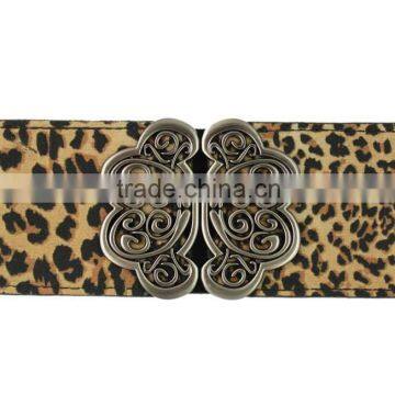 Ladies Classic Design Horsehair Fashion Elastic Pu Ribbon Waist Belt photo-3