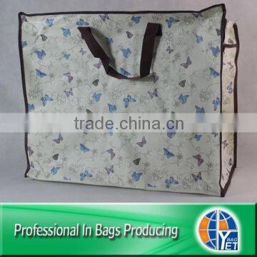 Promotional PP woven zipper packaging bag