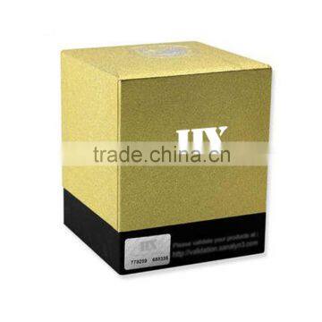 Beautiful unique Flip-open cover gold blocking wooden jewelry box