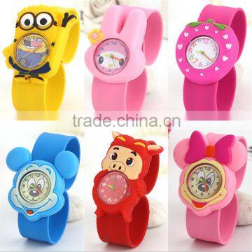 Cute Cheap Children Animal Cartoon Silicone Electronic Clap Students Watch Slap Watch photo-5