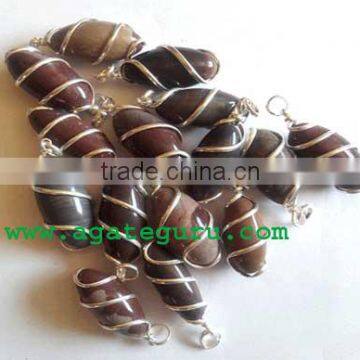 Shiva Lingam Pendants Narmada Lingam From Natural Agate : Wholesale Gemstone Shiva Lingam Pendants