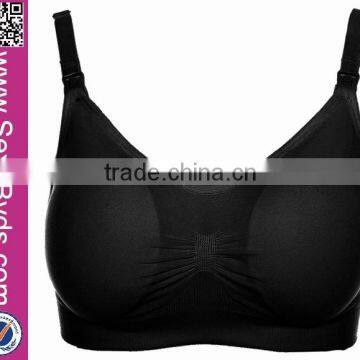 Front Bottom Maternity Nursing Bra Adjustabld Seamless Underwired Bra photo-3