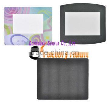 Promotional rubber pvc photo frame mouse pad with full color printing