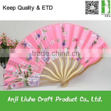 Pink Silk Bamboo Wedding Gift Fan,silk fan,Japanese fan