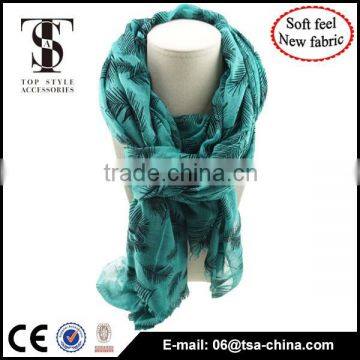 2015 Long Fashionable Design scarf,China scarf factory wholesale flocking shawl