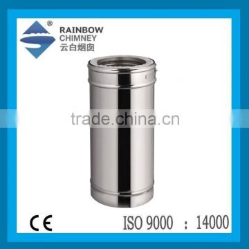 CE stainless steel spigot lock stove chimney flue pipe