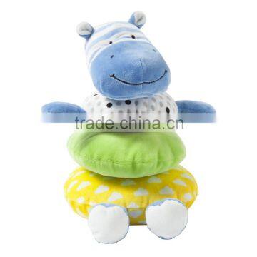 St plush hippopotamus pillow soft material difficult deformation