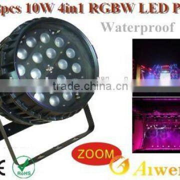 Stage New dj light18*10W 4in1 RGBW LED PAR with Zoom