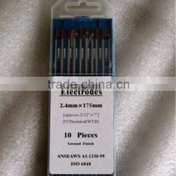 ISO 6848 2% WT20 2.0mm thoriated tungsten welding electrode
