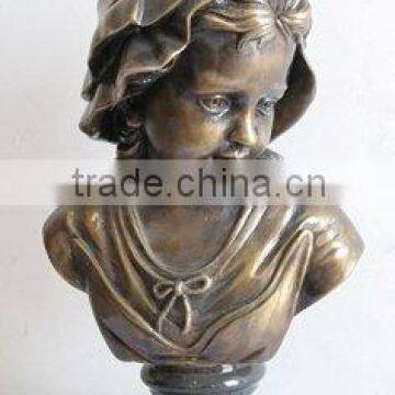 bronze lady bust statue