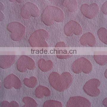 heart design minky fleece