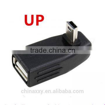 Up Down Right Left Angle 90 Degree USB A Female to Mini B 5Pin Male Adapter Converter Plug