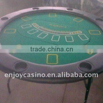 48"Casino Professional Blackjack Round Folding Leg Table Poker