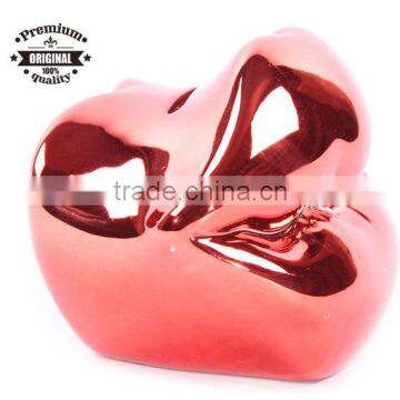 ceramic Metallic Mirrored Lips Money coin Box 10cm