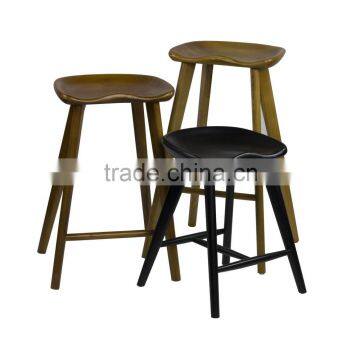 BS009A Wooden swivel bar stool