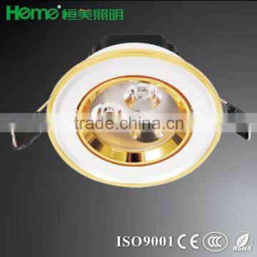 Golden LED lux round 5W 12W SMD ceiling recessed mount down light fixture