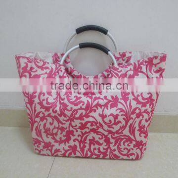 2013 Foldable aluminum handled shopping bag for outdoor market.