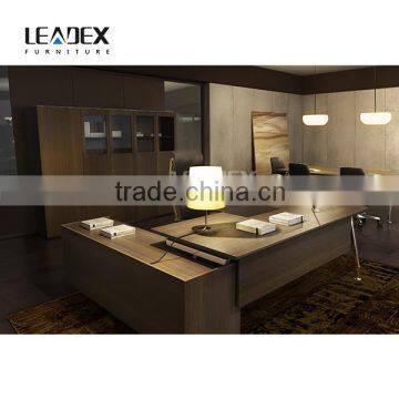 Luxury Wooden Executive Office Desk With Metal Frame photo-6