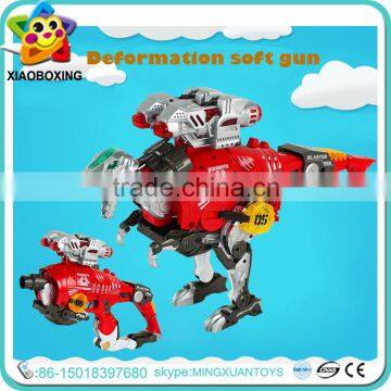 New arrival wholesale dinosaur toys deformation soft air gun metal