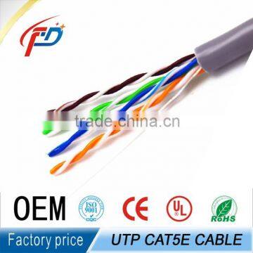 wholesale bare copper utp cat6 cable with UL utp cat5e 24awg type wire