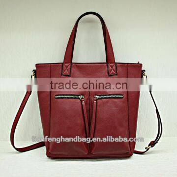 Tianfenghandbg PU Handbag for Lady High Quality Guangzhou China Trendy Female Totebag Shoulder Bag