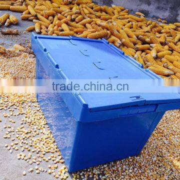 HDPE material attached lid pallet box for liquid storage and sale