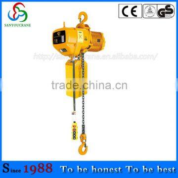 Low headroom electric chain block 1T with electric trolley high quality lifting tools