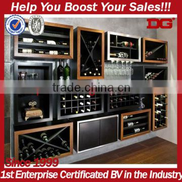 2014 Modern design high quality wood wine shelves